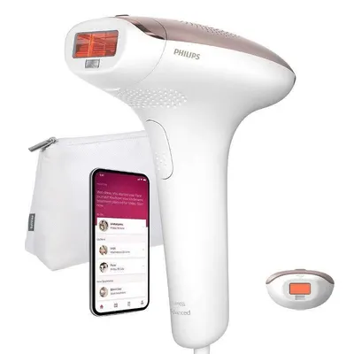 Fotoepilator Philips - Lumea Advanced SC1997/00, 5 viteze, 2 atasamente, 250.000 impulsuri, alb