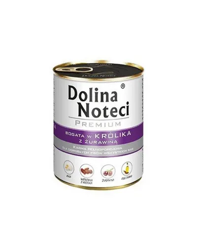 DOLINA NOTECI Premium Mix iepure și merișoare și vită 24x800 g hrană umedă pentru câini
