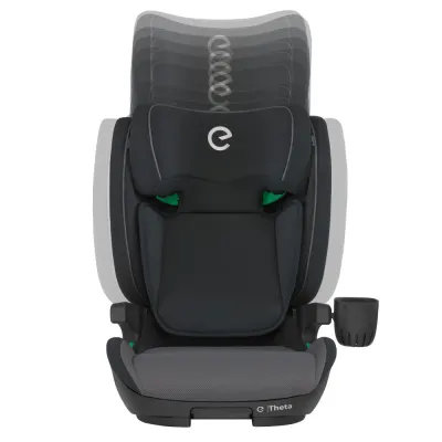Scaun auto pentru copii Espiro Theta Negru 100x150 cm, ajustabil, sistem de prindere Isofix