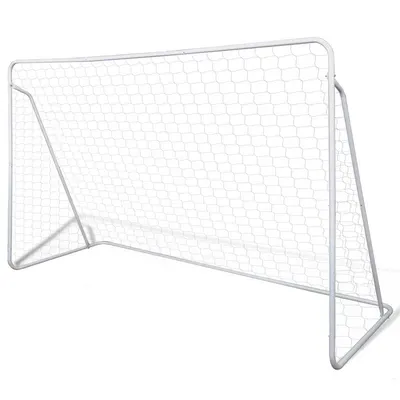 vidaXL Set poartă de fotbal, 240x90x150 cm, plasă și oțel calitativ