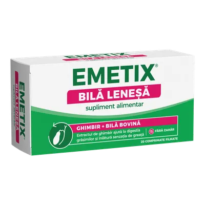 Emetix bila lenesa, 20 comprimate, Fiterman