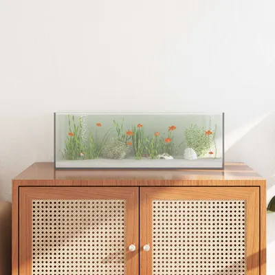 vidaXL Acvariu cu depozitare Transparent 60 x 20 x 20 cm Sticlă