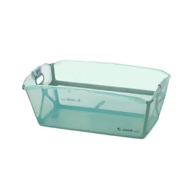 Cadita de baie cu pliere ultra-compacta, Jane, Oasis, Cu doua manere, 68 x 42 x 26 cm, Conform cu standardul european de siguranta EN 17072:2018, Botanic