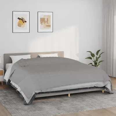 vidaXL Pătură cu greutăți, gri, 235x290 cm, 15 kg, material textil