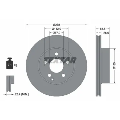 Disc frana TEXTAR 92159603