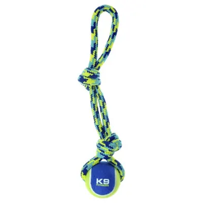 Zeus K9 Fitness Sfoara cu Noduri si Minge de Tenis