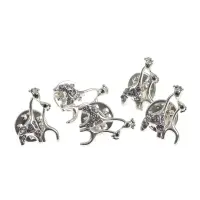 Set 5 brose martisor girafe argintii
