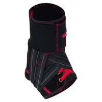 Orteza Gleznă Deluxe – Mărimea M | Negru cu Roșu | Compresie Reglabilă cu Velcro
