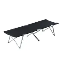 Outsunny Lettino da Campeggio Lettino Pieghevole Divano Letto incl. Borsa 193x64x40cm (nero)