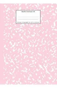 Marble Notebook A4: Pastel Pink College Ruled Journal