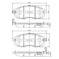 Set placute frana, frana disc NIPPARTS N3601099