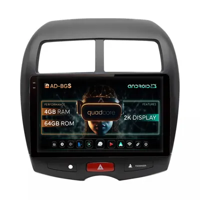 Navigatie 2K Mitsubishi ASX Peugeot 4008 (2010-2018), Android, S-Quadcore 4GB RAM + 64GB ROM, 10.36 Inch - AD-BGS100042K+AD-BGRKIT267