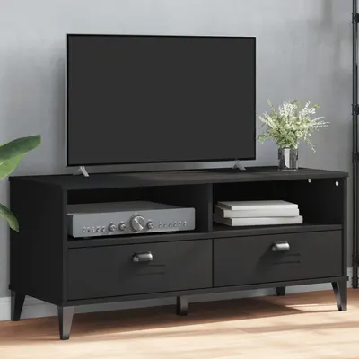 vidaXL Dulap TV „VIKEN”, negru, lemn prelucrat