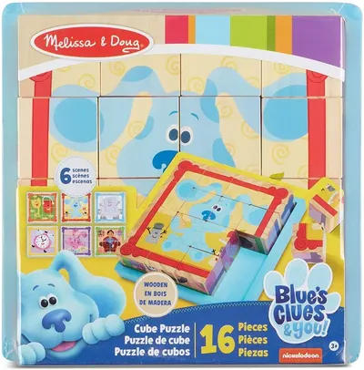 Puzzle cu cuburi Melissa & Doug - Ghicitorile lui Blue si tu!