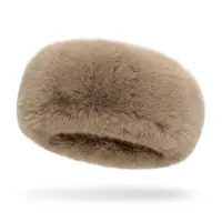 Bandă retro pentru urechi din blană de schi Zeit Camel Bej