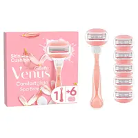 Aparat de ras pentru femei Gillette Venus Comfortglide Spa Breeze, manere cu 6 rezerve incluse