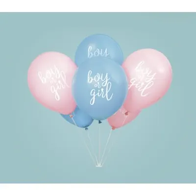 Baloane latex boy or girl 30 cm 8 buc