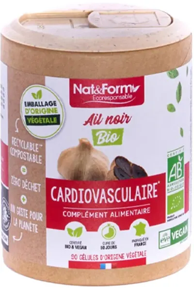 Usturoi negru bio, 90 capsule, Nat&Form