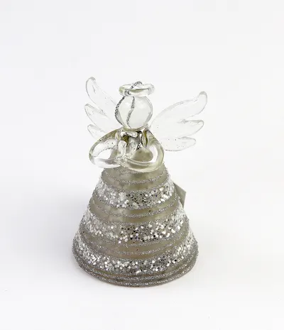 Decoratiune Craciun - Glass Angel, glitter