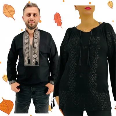 Set Traditional Cuplu 578 Camasi traditionale cu broderie