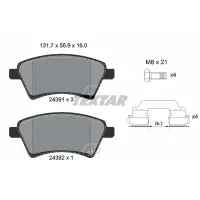 Set placute frana, frana disc TEXTAR 2439101