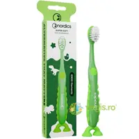Periuta de Dinti Premium pentru Copii 6090 Filamente, Super Soft, Verde