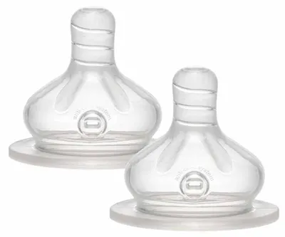 Suzete din silicon NIP - flow M, 0 m+, 2 bucăți