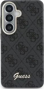 Husă Guess – 4G Script Metal Logo, Galaxy S26, MagSafe, negru