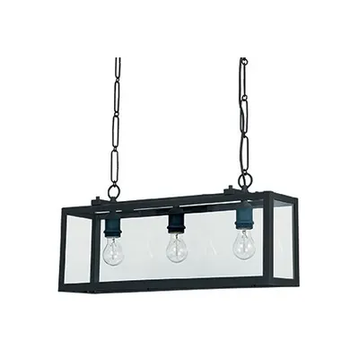 lustra Igor, 3 becuri, dulie E27, L:660 mm, H:450/1300 mm, Negru