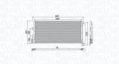 Radiator AC condensator cu uscator potrivit FIAT LINEA 1.3D 1.4 1.6D 05.07