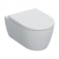 Set vas wc suspendat rimless Geberit iCon cu capac soft close, alb lucios