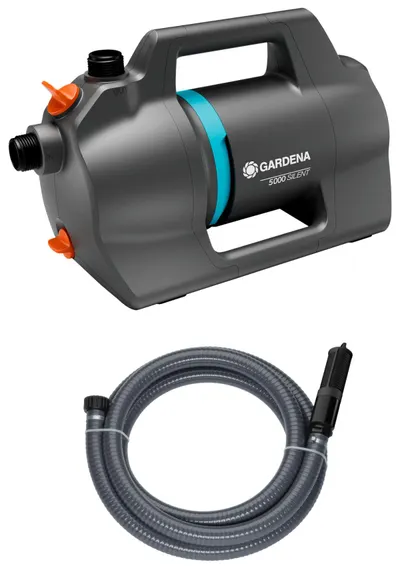 Pompa de grădină Gardena - 5000 Silent set, 550 W, 5100 l/h, cu furtun