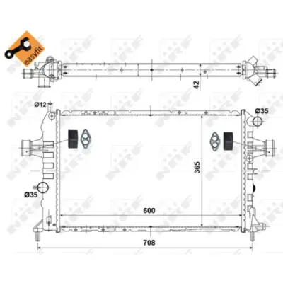 Radiator, racire motor NRF 58177