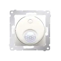 Intrerupator cu releu si senzor de miscare, cu protectie impotriva accesului neautorizat necesita instalatie 3 fire, crem