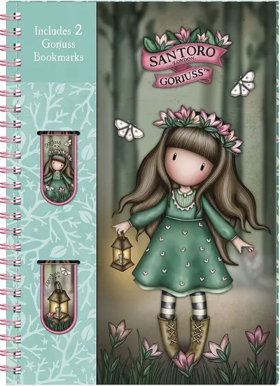 Agendă cu 2 semne de carte Santoro Gorjuss In The Forest - Woodland Wildflower