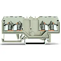 Double potential terminal block; 2.5 mm²; suitable for Ex e II applications; with double, center marker slot; for DIN-rail 35 x 15 and 35 x 7.5; CAGE CLAMP®; 2,50 mm²; light gray