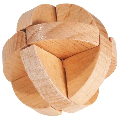 Puzzle logic 3D din lemn Fridolin - Bilă cu trei discuri