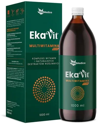 EkaVit Multivitamin lichid cu camu-camu și portocală amară, 1000 ml, EkaMedica