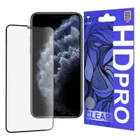 Folie de protectie Ecran Lito HD Pro Clear pentru Apple iPhone 11 Pro Max / XS Max, Sticla Securizata, Full Glue, Neagra