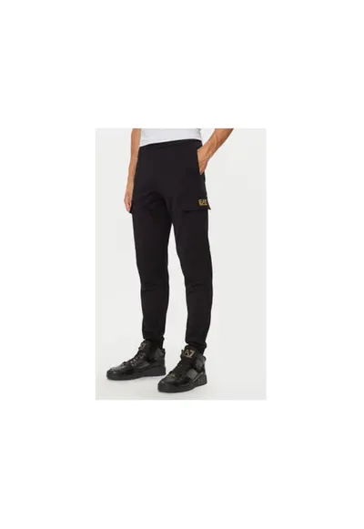 Pantaloni de trening barbati Emporio Armani - 8NPP67 PJVRZ - Bumbac - Negru - Negru