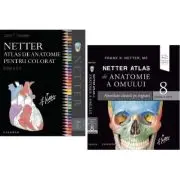 Pachet Netter Atlas de anatomie a omului si Atlas pentru colorat, Editia a 8-a