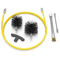 Set curatare tubulatura peleti - 3m cu perie fi80 + fi100 + racleta + conexiune flexibila