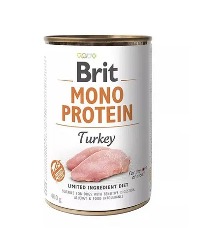 BRIT Mono Protein Turkey 400 g Hrana umeda pentru caine, cu curcan