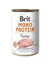 BRIT Mono Protein Turkey 400 g Hrana umeda pentru caine, cu curcan