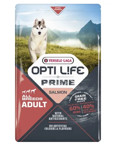VERSELE-LAGA Opti Life Prime Adult Salmon Hrana uscata pentru caini adulti, cu somon 2,5kg