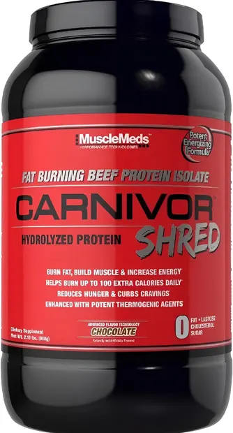 Carnivor Shred Fat Burning Beef Protein, ciocolată, 1036 g, Muscle Meds