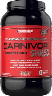 Carnivor Shred Fat Burning Beef Protein, ciocolată, 1036 g, Muscle Meds
