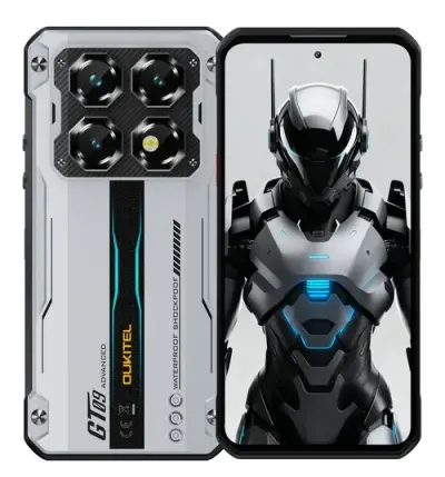 Telefon Mobil Oukitel WP60, Procesor MediaTek Dimensity 7025 Octa-Core, Ecran Capacitive touchscreen 7.2inch, 8GB RAM, 256GB Flash, Camera Tripla 108 + 8 + 2 MP, 5G, Wi-Fi, Dual SIM, Android (Argintiu)