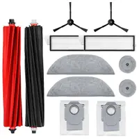Set accesorii PAA-home®, compatibil cu aspiratoarele Roborock S8 MaxV Ultra 2 filtre, 2 perii laterale negre, 2 perii centrale, 2 lavete mari, 2 lavet