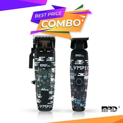 Set MRD - Masina de tuns Smart Brain + Masina de contur Smart Brain - fara fir - Negru - Olympics - HC-90-4